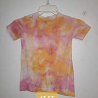 Orange, Hand Dyed, Tie Dye, T-Shirt, Toddler, Children, Colorful, Hippie, Boho, Red, Yellow, White, 70s, Fun, Summer