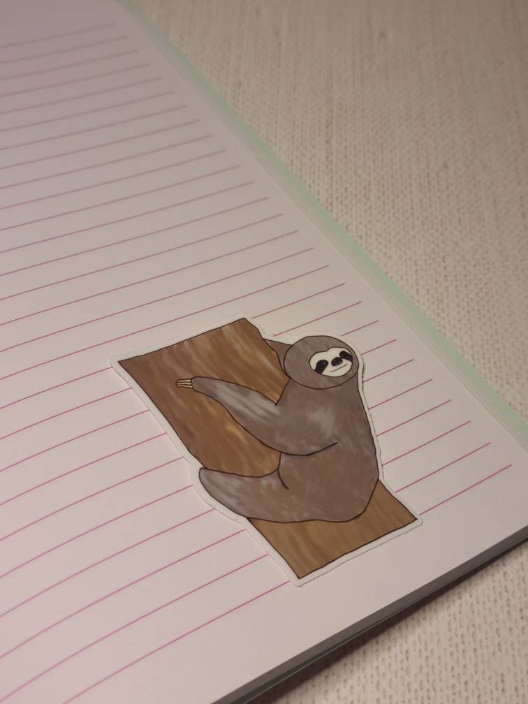 Sloth Tree Waterproof Sticker