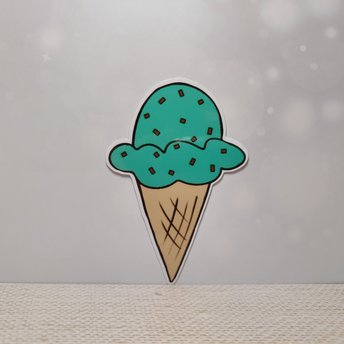 Ice Cream Stickers, Water Resistant, Laptop Stickers, Christmas Gift, Water Bottle Stickers, Planner Stickers, Journal Stickers, Kids Gift
